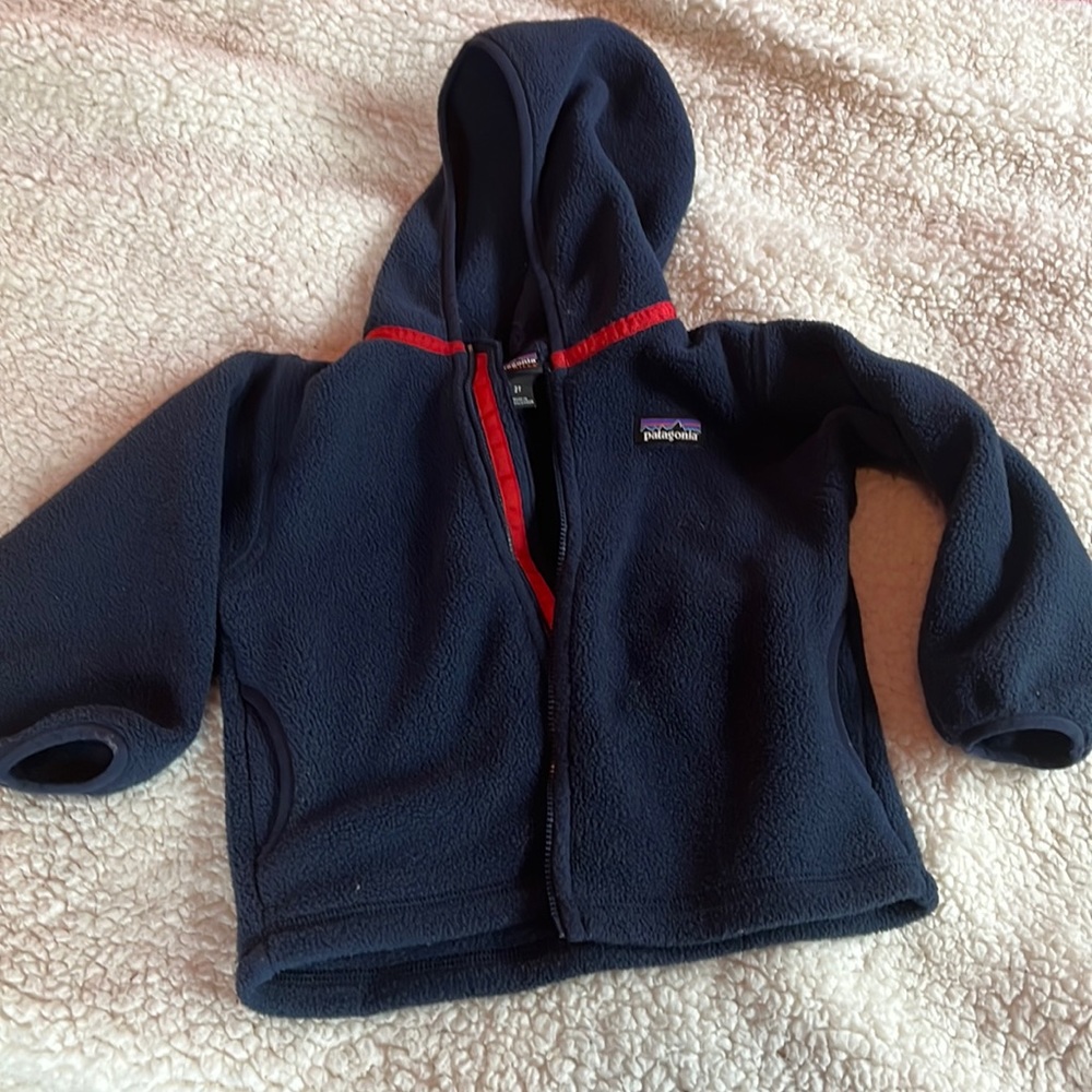 Patagonia toddlers size 2t fleece with hood